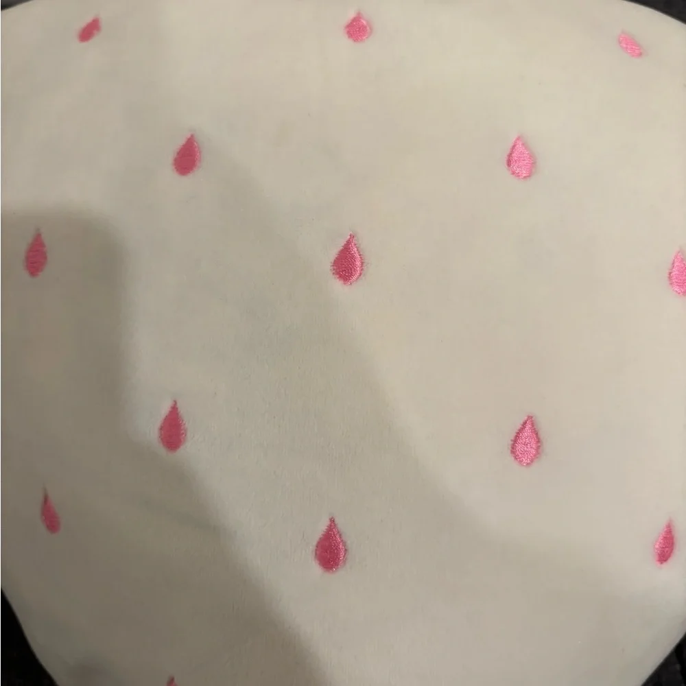 Strawberry Shaped Plush Pillow - White, Pink, green